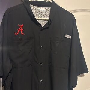 Columbia Black Men's Shirt with Red Logo